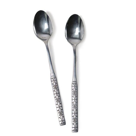 Vintage Oneida Northland Impulse Pattern Long Iced Tea Spoons 1991 (Set of 2) - Picture 1 of 7